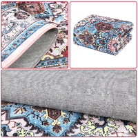 Garvee Area Rug 5x7 Rugs for Living Room，Vintage Rug for Living Room Bedroom Dinning Room,Boho Distressed Tribal Area Rug,Low Pile Non-Slip Washable Indoor Door Mat for Kitchen Entryway Bathroom