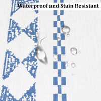 Garvee Boho Blue 8x10 Washable Rug for Living Room Bohemian Farmhouse Area Rug Stain Resistant Area Rug Modern Geometric Area Rug for Bedroom Dining Room Home Office