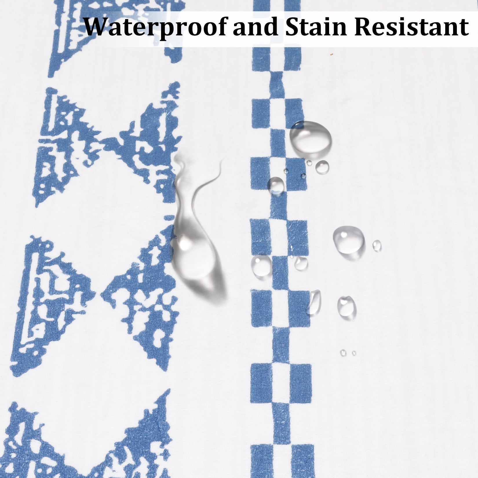 Garvee Boho Blue 9x12 Washable Rug for Living Room Bohemian Farmhouse Area Rug Stain Resistant Area Rug Modern Geometric Area Rug for Bedroom Dining Room Home Office