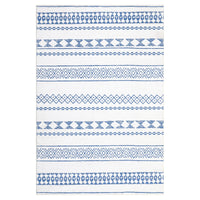 Garvee Boho Blue 8x10 Washable Rug for Living Room Bohemian Farmhouse Area Rug Stain Resistant Area Rug Modern Geometric Area Rug for Bedroom Dining Room Home Office