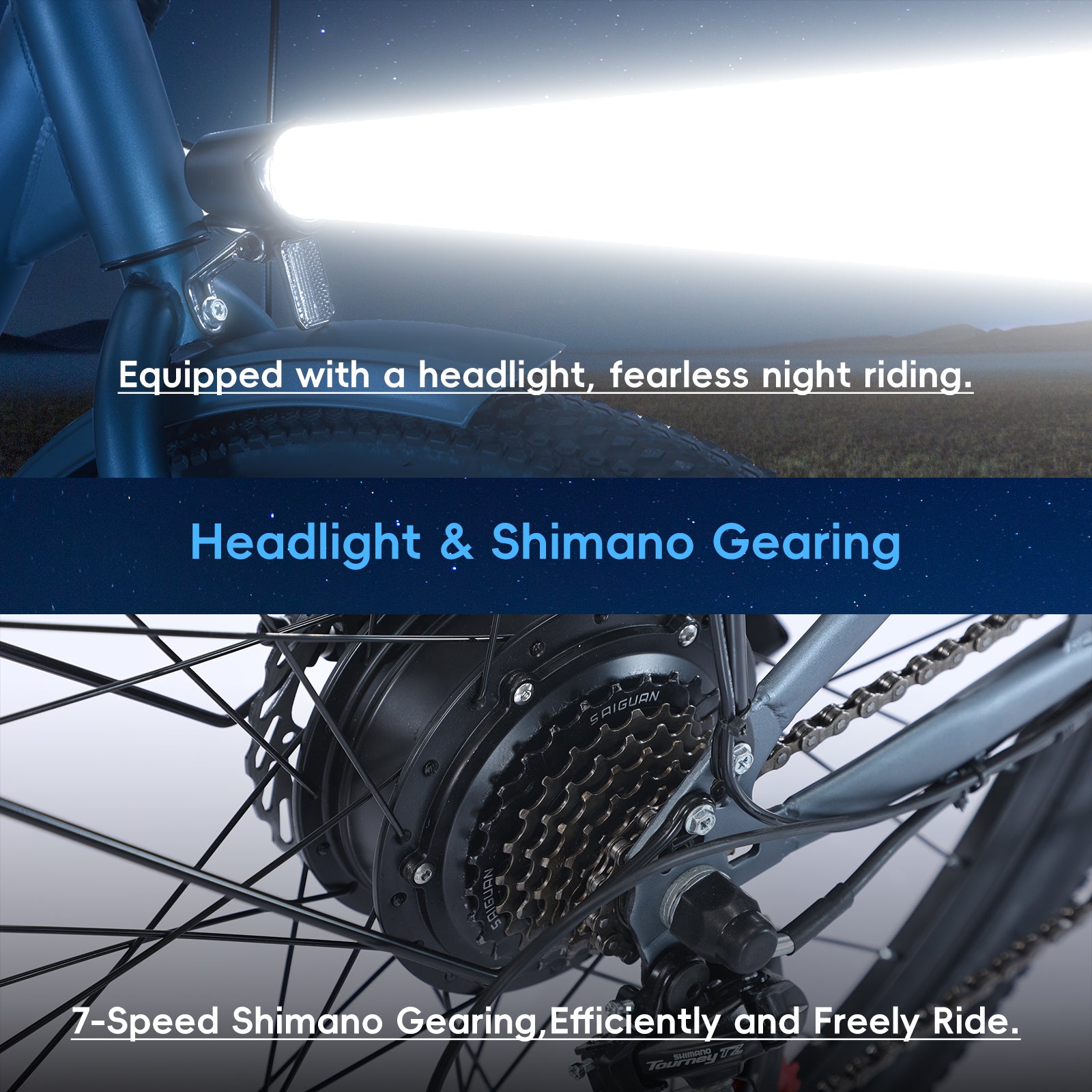 Garvee Electric Cycle for Adults City 26" Electric Bicycle Women, 350W Brushless Motor, 36V/10Ah Removable Battery, Max Speed 20 Miles/Hour, Use LCD Display, Light Blue