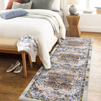 Garvee Washable Boho Runner Rug 2x6 - Non-Slip, Stain Resistant, Polyester, Vintage Oriental Design, Skid-Resistant TPR Backing, Ideal for Kitchen, Entryway, Hallway