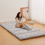 Garvee Japanese Futon Mattress, Twin Size Futon Floor Mattress Japanese Style Floral Pattern Mattress for Floor, Tatami Mat, Sleeping Mattress Pad for Camping Travel, Disc Flower - Disc Flower - 5