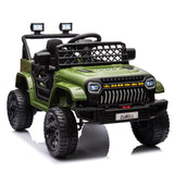 Garvee Ride - P Series: 12V Kids Ride On Truck for Toddles age 3+,with 2.4G Remote Control, Spring Suspension, Battery Display, LED Lights, Music, Battery Powered Ride on Car - Army Green - Army Green
