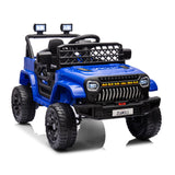 Garvee Ride - P Series: 12V Kids Ride On Truck for Toddles age 3+,with 2.4G Remote Control, Spring Suspension, Battery Display, LED Lights, Music, Battery Powered Ride on Car - Dark Blue - Dark Blue