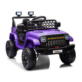 Garvee Ride - P Series: 12V Kids Ride On Truck for Toddles age 3+,with 2.4G Remote Control, Spring Suspension, Battery Display, LED Lights, Music, Battery Powered Ride on Car - Purple - Purple