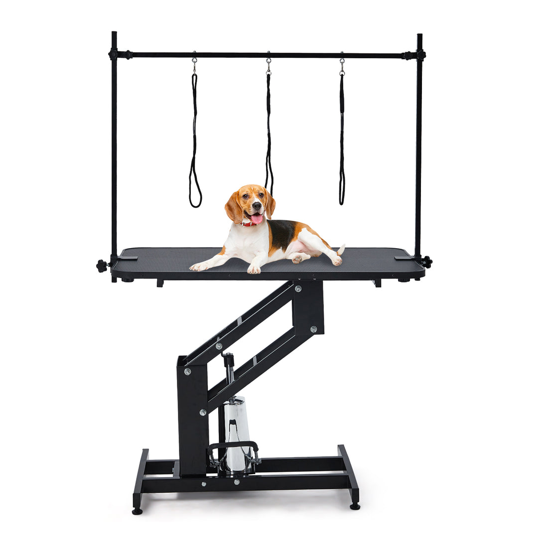 Garvee Dog Grooming Table, Heavy Duty Hydraulic Max Load 350Lbs Adjustable Arm and Noose Height 22-39" for Professional Pet Grooming