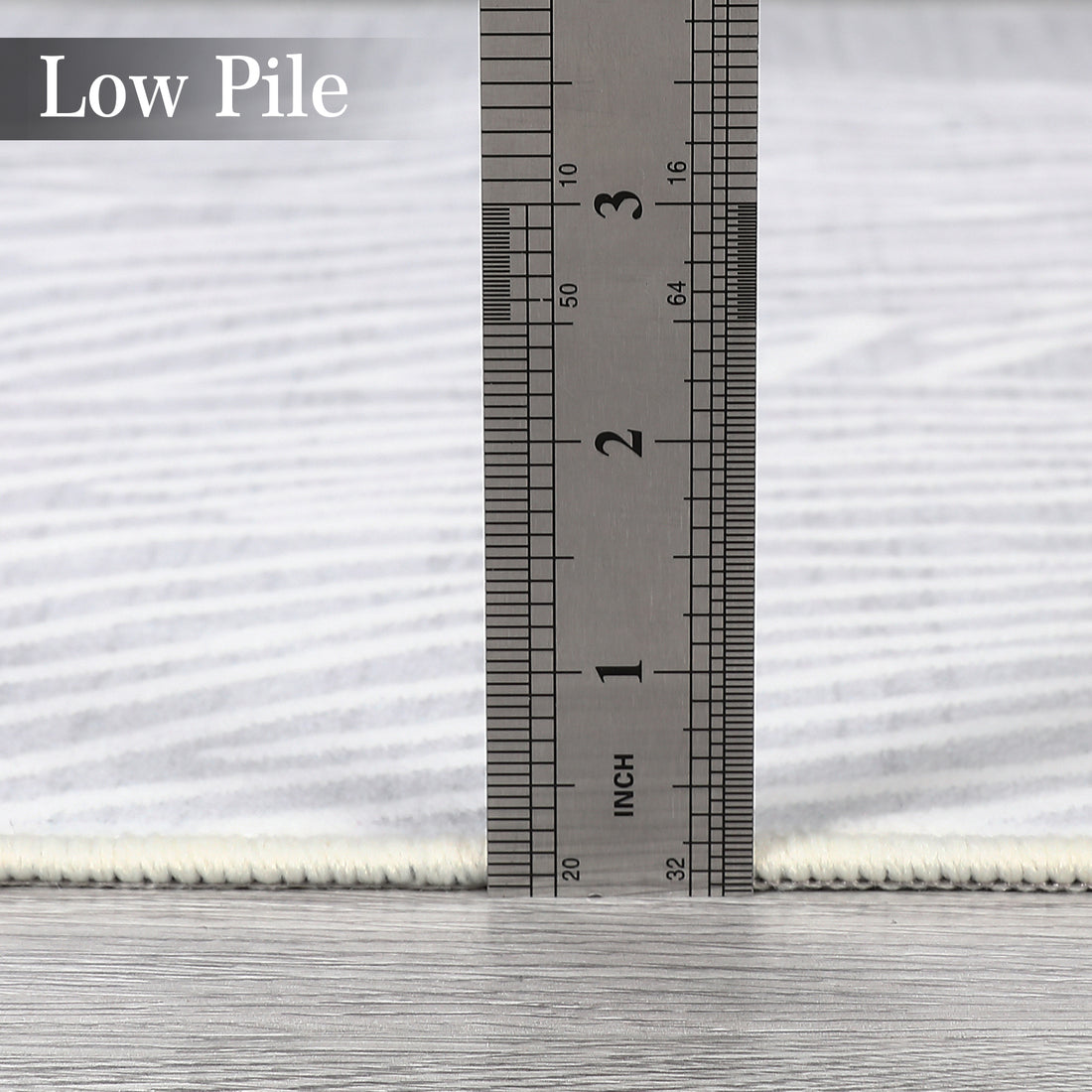 Garvee Modern Light Grey 8x10 Geometric Area Rug, Washable Faux Wool Low Pile Non Slip Stain Resistant Carpet for Living Room Bedroom Dining