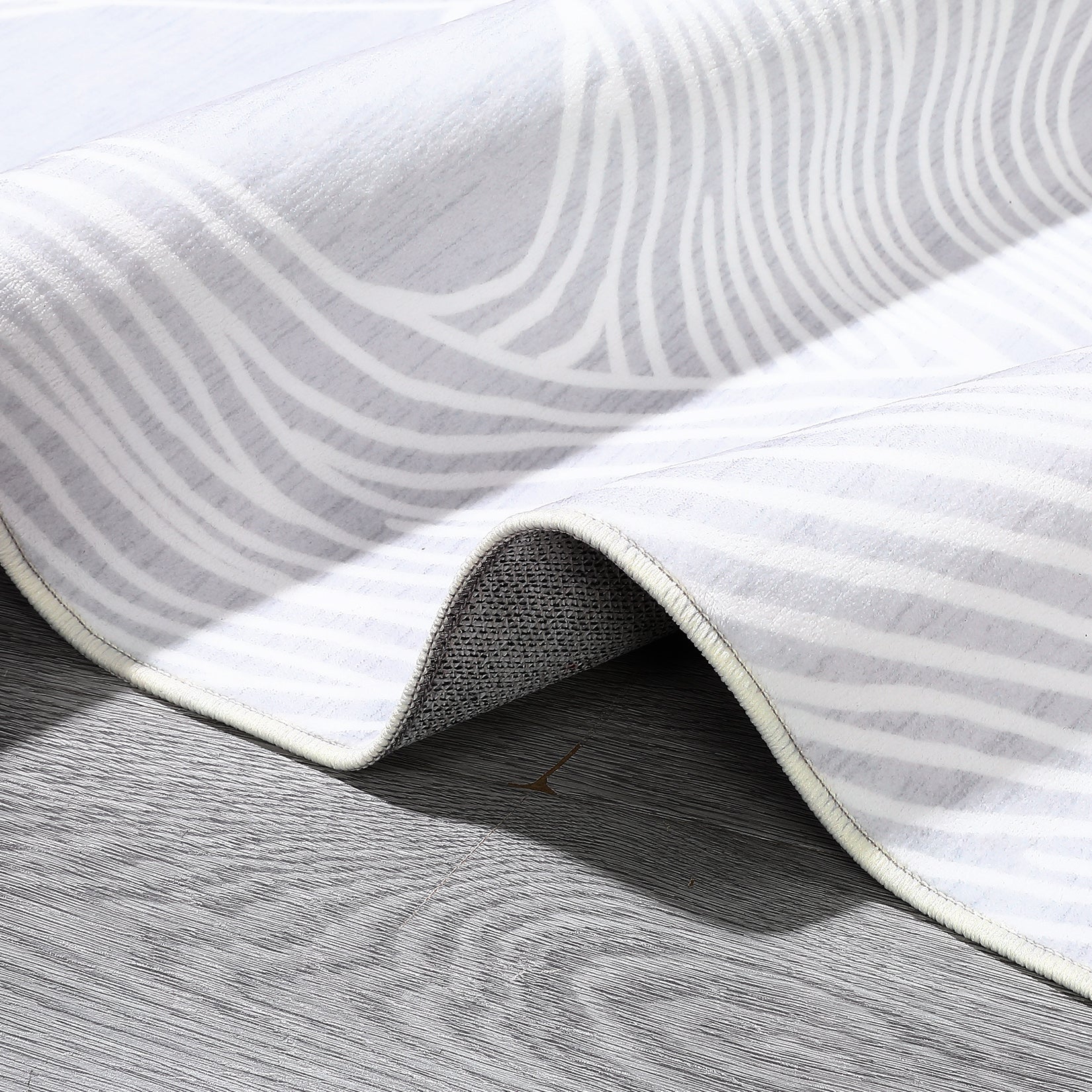 Garvee Modern Light Grey 9x12 Geometric Area Rug, Washable Non Slip Stain Resistant Carpet for Living Room Bedroom Office Dining