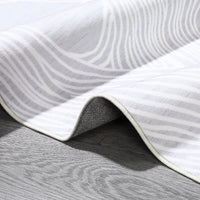 Garvee Modern Light Grey 9x12 Geometric Area Rug, Washable Non Slip Stain Resistant Carpet for Living Room Bedroom Office Dining