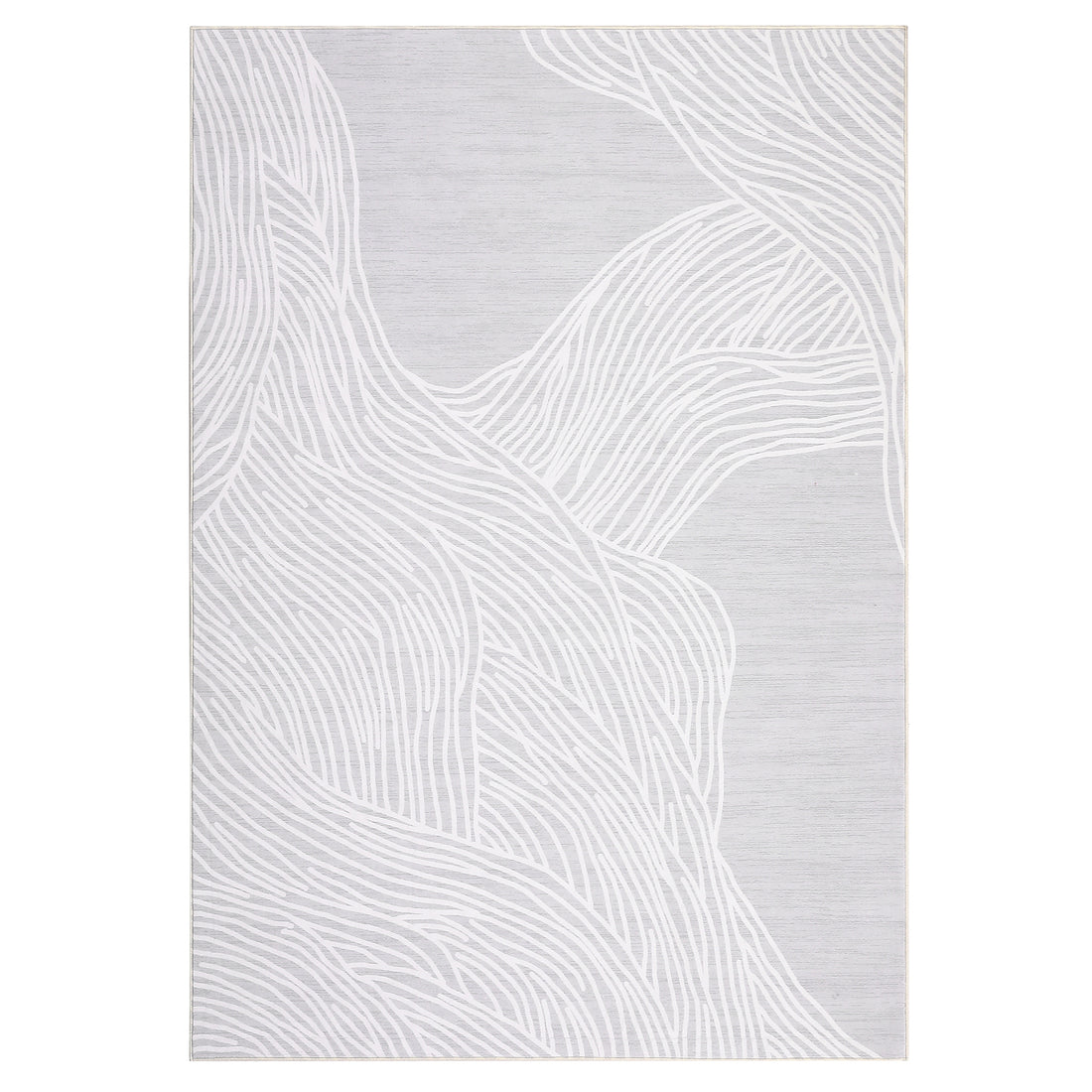 Garvee Modern Light Grey 9x12 Geometric Area Rug, Washable Non Slip Stain Resistant Carpet for Living Room Bedroom Office Dining