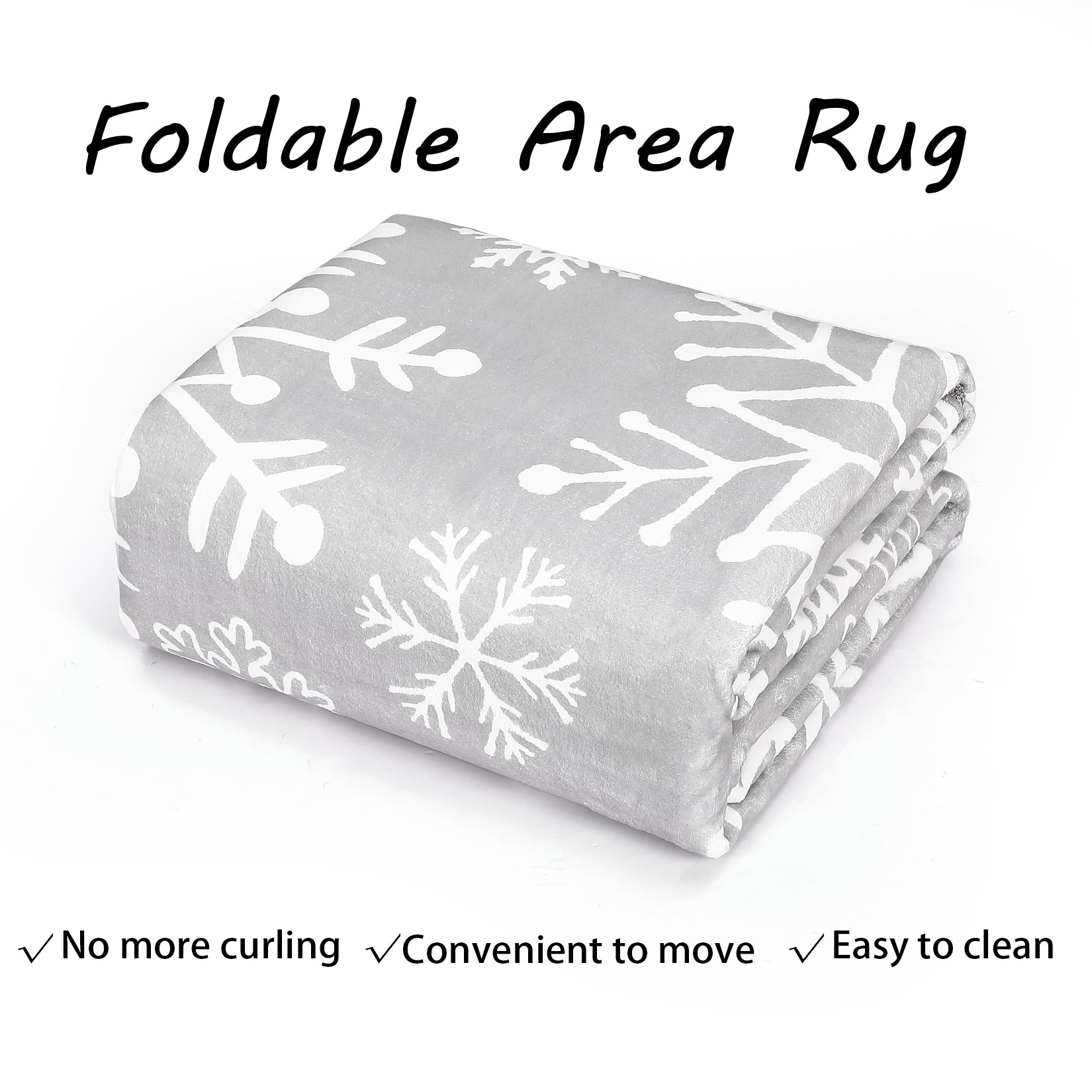 Garvee Christmas Runner Rug 2x10 Feet Xmas Snowflake Pattern Non-Slip Machine Washable Polyester Holiday Decorative Accent for Kitchen Bedroom Hallway