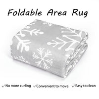 Garvee Christmas Runner Rug 2x10 Feet Xmas Snowflake Pattern Non-Slip Machine Washable Polyester Holiday Decorative Accent for Kitchen Bedroom Hallway
