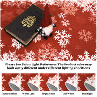 Garvee Area Rug 6x9 Christmas Printed Rug Washable Rugs Xmas Snowflake Decorative Rug for Living Room Bedroom Classroom Office Nursery Low Pile Neutral Soft Rug Non Slip Farmhouse Carpet Red