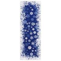 Garvee Christmas Area Rug 2x10 Snowflake Print Non-Slip Ultra Thin Stain Resistant Machine Washable Blue Living Room Decor