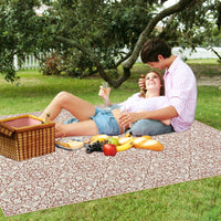 Garvee Indoor/Outdoor Area Rug 5x8 Moroccan Geometric Area Rug Non Slip Washable Rug Patio Rug Vintage Easy Clean Rustic Floor Carpet for Living Room Dining Room Kitchen Backyard Porch Rust