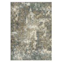 Garvee Large Area Rug 10x13 Abstract Rug Machine Washable Area Rug Non Slip Low Pile Rugs Lightweight Rug for Bedroom Living Room, Camel/Green