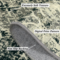 Garvee Large Area Rug 10x13 Abstract Rug Machine Washable Area Rug Non Slip Low Pile Rugs Lightweight Rug for Bedroom Living Room