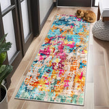 Garvee 2x6 Runner Rug Washable, Colorful Modern Abstract Kitchen Runners for Hallway Laundry Room, Ultra-Thin Soft Non-Slip Rug Runners for Entryway Bedroom (Colorful Multi, 2'x6') - Colorful