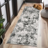 Garvee 2x6 Runner Rug, Vintage Abstract Washable Hallway Runners for Kitchen Laundry Room, Ultra-Thin Soft Non-Slip Rug Runners for Entryway Bedroom (Grey, 2'x6') - Gray