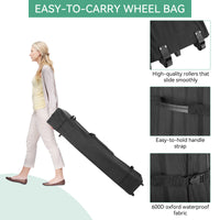 Garvee 10x20 Pop Up Canopy Tent with Awning, 10x20 Tents with 5 Removable Sidewalls, Commercial Heavy Duty Canopy Tents for Parties with Roller Bag, Upgraded Thickened Legs, 6 Sand Bags, White