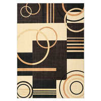 Garvee Modern Brown 8x10 Machine Washable Large Area Rug, Geometric Rug Non Slip Soft Rug Living Room Rug Accent Throw Rugs for Dining Room