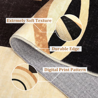 Garvee Modern Brown 2x6 Runner Rugs, Abstract Circle Design Kitchen Rug Non Slip Washable Area Rug Soft Accent Rug Living Room Rug Throw Rugs for Bathroom Bedroom