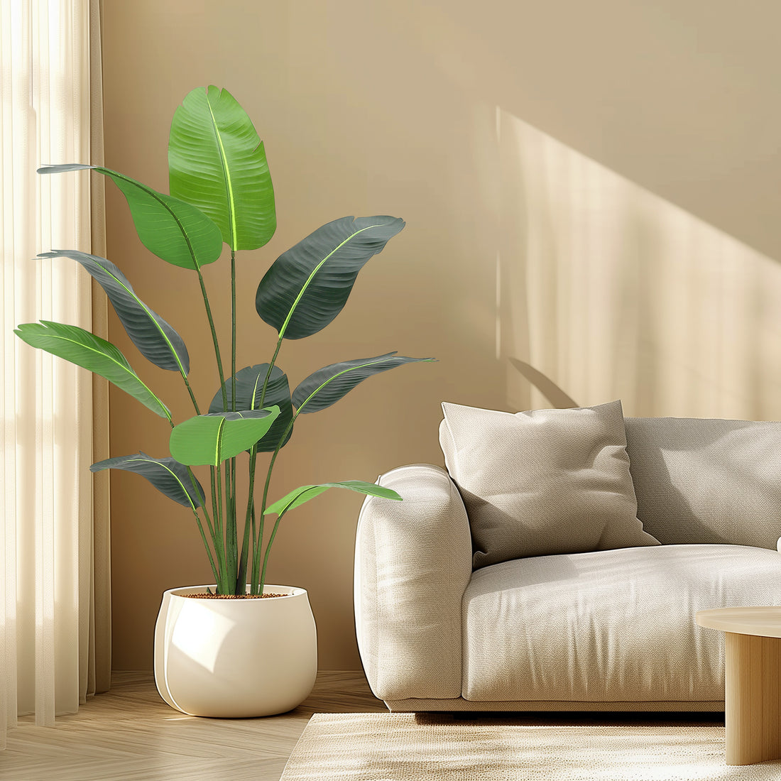 Garvee 5ft Artificial Plants Indoor - Premium Simulated Silk Fabric, No Maintenance Required, Adjustable Branches, Realistic Look, Easy to Assemble - Ideal DéCor for Home or Office