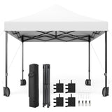 Garvee 10x10 Commercial Canopy Tent – Waterproof 500D with Steel Frame & Sandbags for Outdoor Events (White) - White
