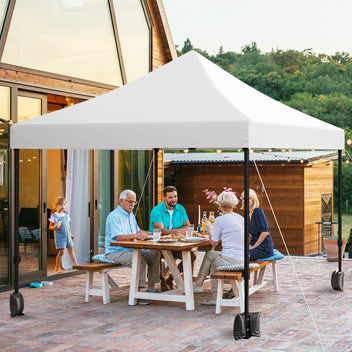 Garvee 10x10 Commercial Canopy Tent – Waterproof 500D with Steel Frame & Sandbags for Outdoor Events (White)
