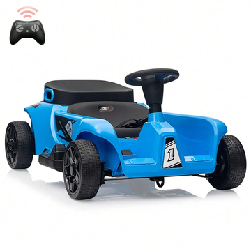 Garvee Ride - P Series: 2 Seaters 4-Wheelers Electric Ride On Toy for Kids, 24V 120W*2 Powerful Motors Max Load 200 Lbs, Two Driver Modes + Remote Control Modes for Toddlers Child with Music, USB, Storage Box, Blue