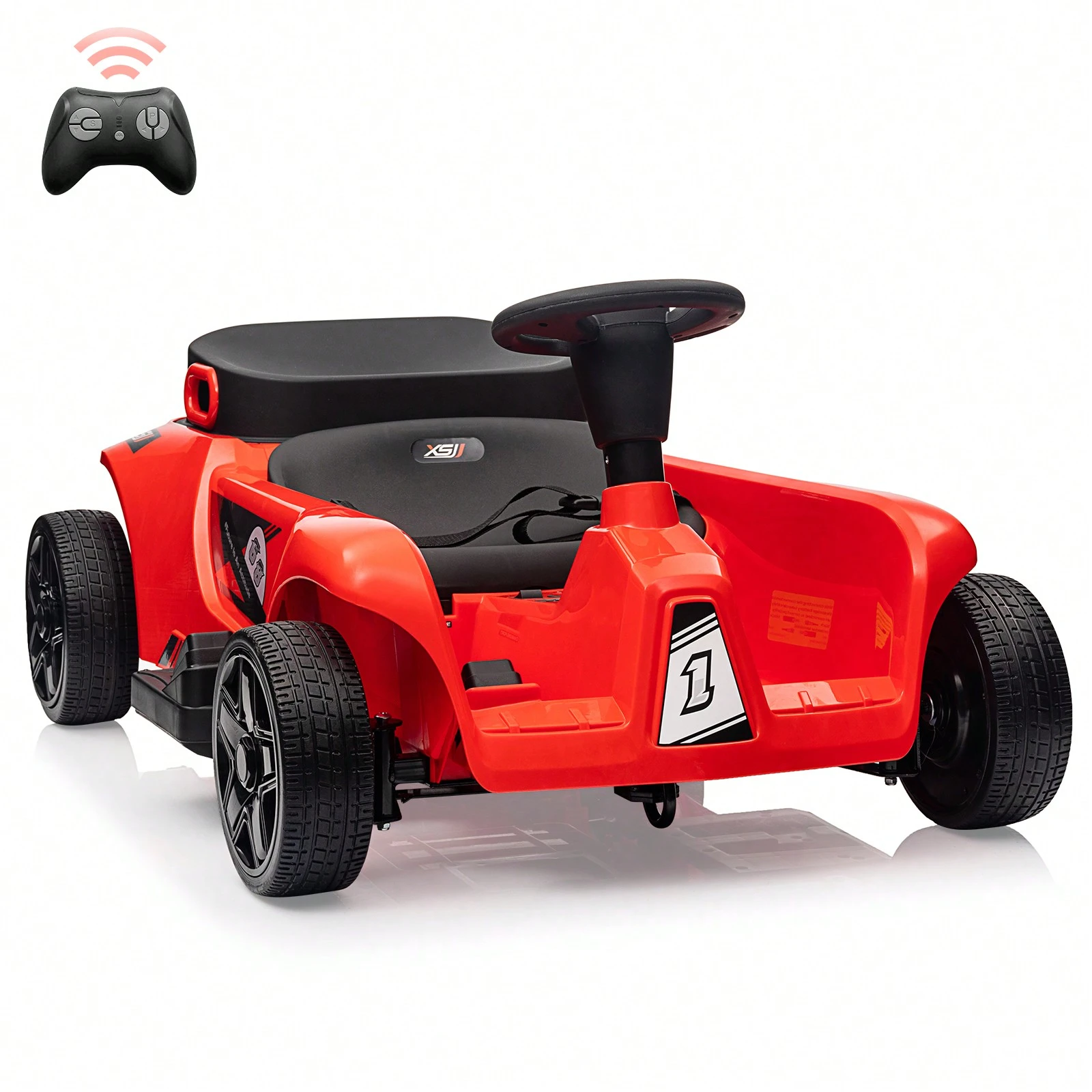 Garvee Ride - P Series: 2 Seaters 4-Wheelers Electric Ride On Toy for Kids, 24V 120W*2 Powerful Motors Max Load 200 Lbs, Two Driver Modes + Remote Control Modes for Toddlers Child with Music, USB, Storage Box, Red