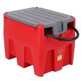Garvee Portable Diesel Tank, 53 Gallon Fuel Tank with 12V Electric Fuel Transfer Pump, 10 GPM Diesel Transfer Tank with Auto Fueling Nozzle & 360° Swivel Connector with 13.1ft Hose (Red, 53 Gal) - Red