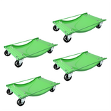 Garvee Car Dolly Set of 4, Garvee 10,000 LBS Vehicle Wheel Dolly with Heavy Duty 3.5 Inch Steel Wheels for Moving Cars, Trucks, Trailers, Motorcycles, and Boats, 23.8in x 14.4in - Green