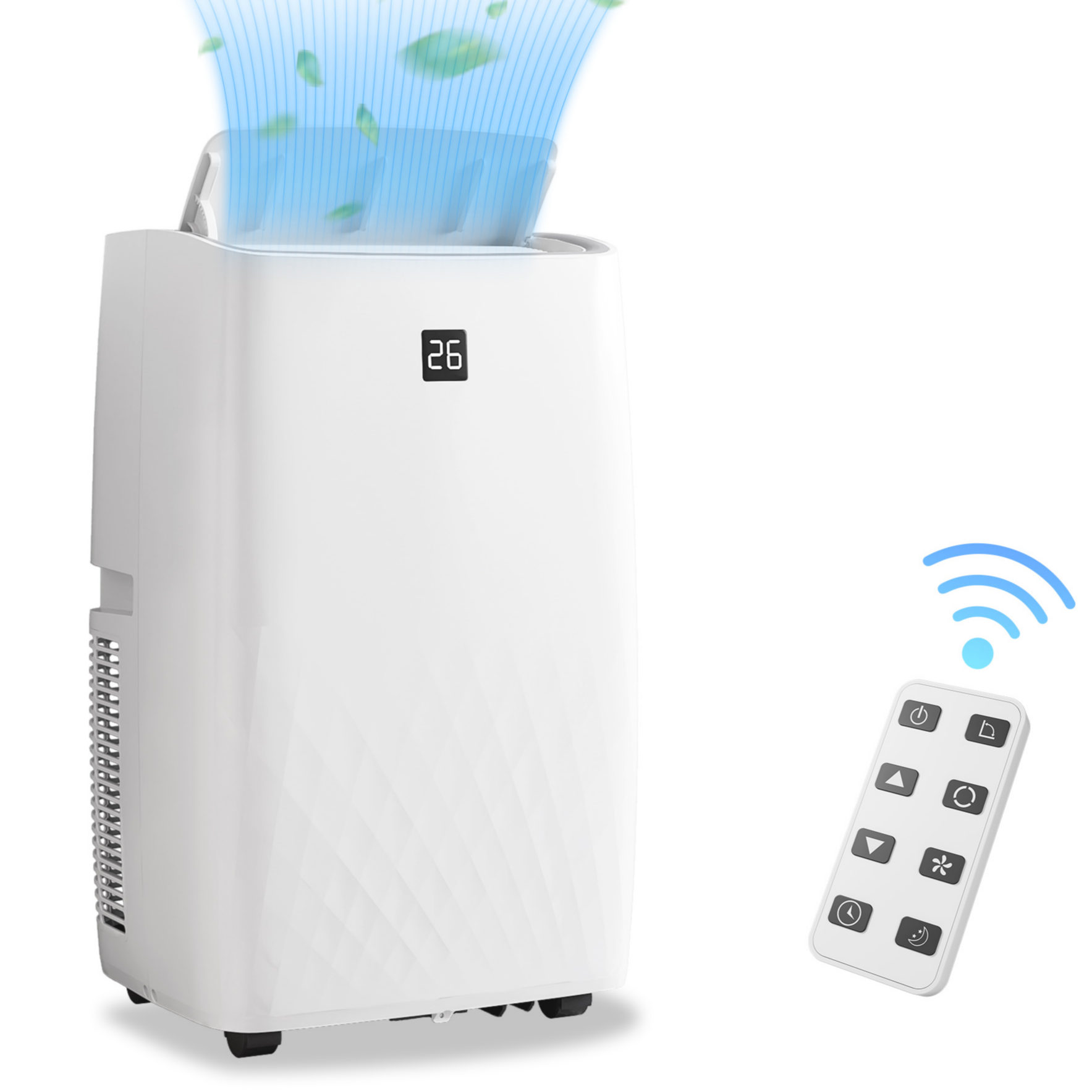 Garvee Portable Air Conditioner with Cooling and Dehumidification Function,14000 BTU Portable AC Suitable for 700 Sq.Ft Air Cooler with a Remote Control Function Easy Movement