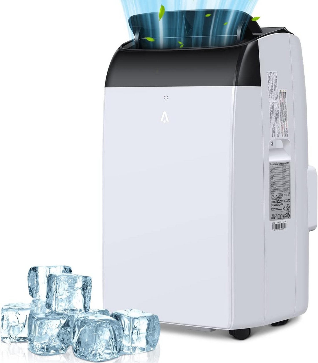 Garvee 12000 BTU 3-in-1 Portable AC Unit | Cools 550 sq.ft with Fast Auto Cooling | Quiet Air Conditioner with Dehumidifier for Bedroom & Living Room - Black