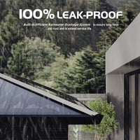 Garvee 10 x 12 FT Hardtop Gazebo Polycarbonate Double Roof Aluminum Alloy Frame Netting Curtains Gray Patio Backyard