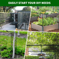 Garvee Hardware Cloth 1/2 Inch Mesh 19 Gauge Galvanized Steel Durable Black Vinyl Coated Garden Poultry Fence 72 Inx100 Ft with Gloves & Ties