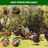 Garvee Hardware Cloth 1/2 Inch Mesh 19 Gauge Galvanized Steel Durable Black Vinyl Coated Garden Poultry Fence 72 Inx100 Ft with Gloves & Ties