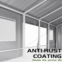 Garvee Heavy-Duty Carport Canopy 13'x25'x11' Windproof UV-Resistant Steel Frame Roll-Up Sidewalls Ventilated Windows Outdoor Vehicle Storage