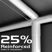 Garvee Heavy-Duty Carport Canopy 13'x25'x11' Windproof UV-Resistant Steel Frame Roll-Up Sidewalls Ventilated Windows Outdoor Vehicle Storage