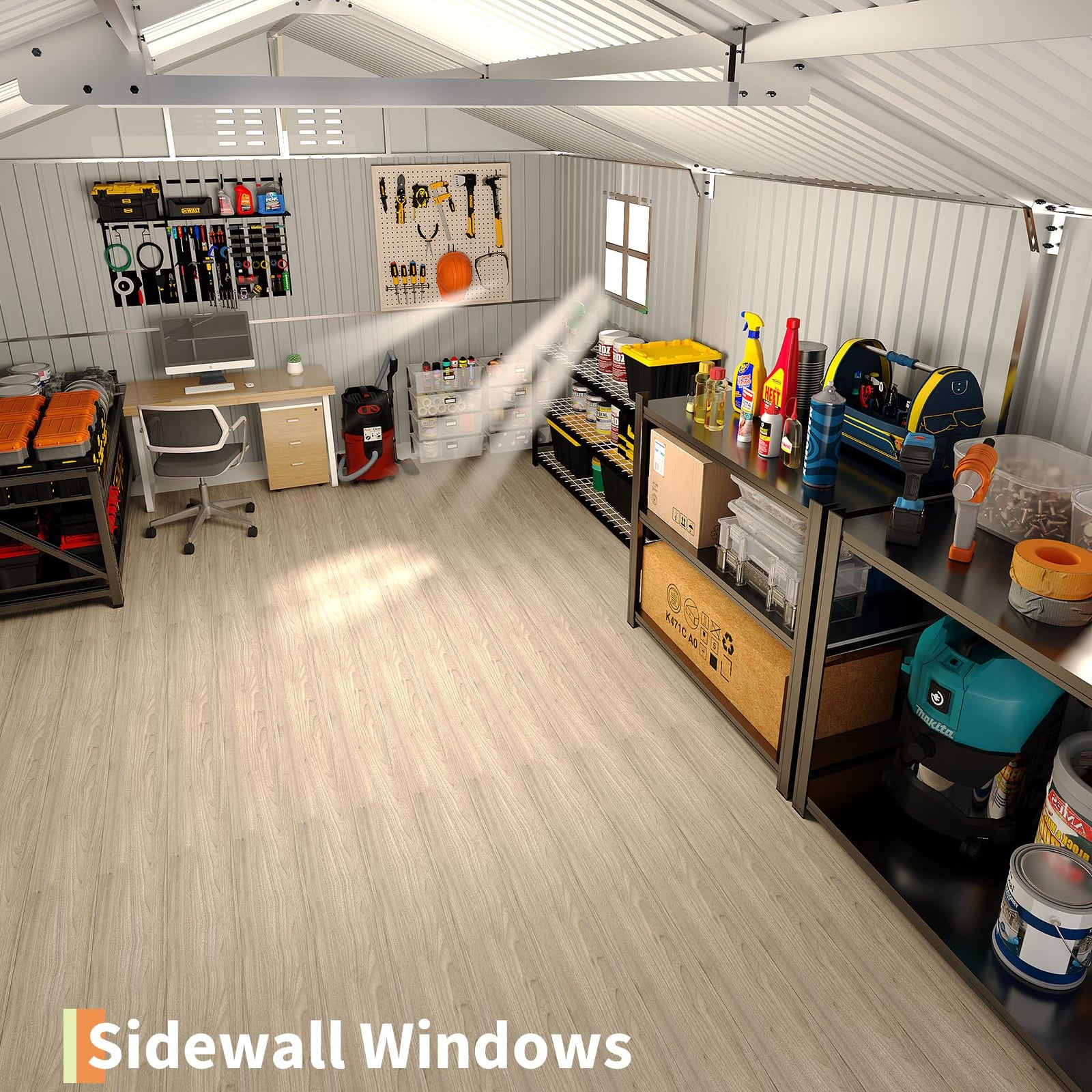 Garvee All-Weather Metal Carport 12x20 FT - Reinforced Frame & Steel Roof - Permanent Outdoor Garage Outdoor Storage for Pickup Trucks, Bass Boats, Tractors - Durable Storage Shelter, Carport, Car Outdoor Storage