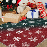 Garvee Bold Color Christmas Red & Green 8x10 Area Rugs - Non-Slip Reversible Washable Skin-Friendly Soft Rug - Machine Washable for Floor Washer, Pets & Baby Friendly Holiday Decor - Red & Green