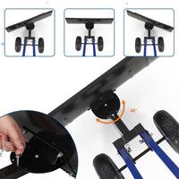 Garvee Snow Shovel with 7-Position Angled Blade & Adjustable Handle, Heavy Duty Metal Snow Pusher Shovel with Wheels for Driveway, Doorway, Sidewalk, Pavement