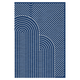 Garvee Blue 5x7 Large Washable Rugs for Living Room Bedroom, Soft Non-Shedding Pearl Velvet, Modern Design - Blue
