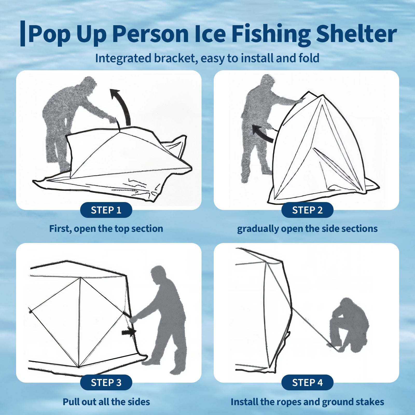 Garvee Insulated Pop-Up Ice Fishing Tent – 5-7 Person Spacious Shelter with Double Zippered Doors, 2x49ft LED Light Strips, Windproof, Easy Setup, Carry Bag, Anchors, Battery Packs – Red + 2 Side Black, 141.73x70.8x77.74in, 2x15m Light Strips