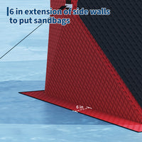 Garvee Insulated Pop-Up Ice Fishing Tent – 5-7 Person Spacious Shelter with Double Zippered Doors, 2x49ft LED Light Strips, Windproof, Easy Setup, Carry Bag, Anchors, Battery Packs – Red + 2 Side Black, 141.73x70.8x77.74in, 2x15m Light Strips