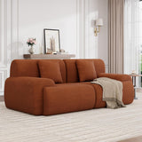 Garvee Boneless Loveseat Couch, Cloud Sofa with Corduroy  Fabric, Deep Seat Modular Couch for Living Room Bedroom, Small Space Couches for Living Room,Brown - Brown