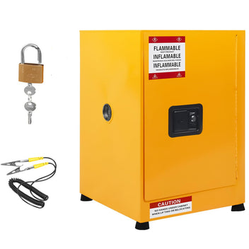 Garvee 17x17x22" Galvanized Steel Flammable Storage Cabinet, Yellow