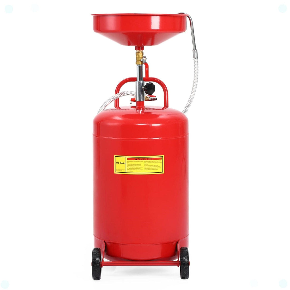 18 Gal Portable Oil Drain Tank with Air Operated, Adjustable Funnel - GARVEE